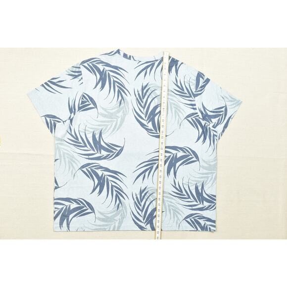 Men's Harbor Bay Palm Leaf Print T-Shirt Plus Size 3XL 60% Cotton 40% Polyester - Picture 4 of 8